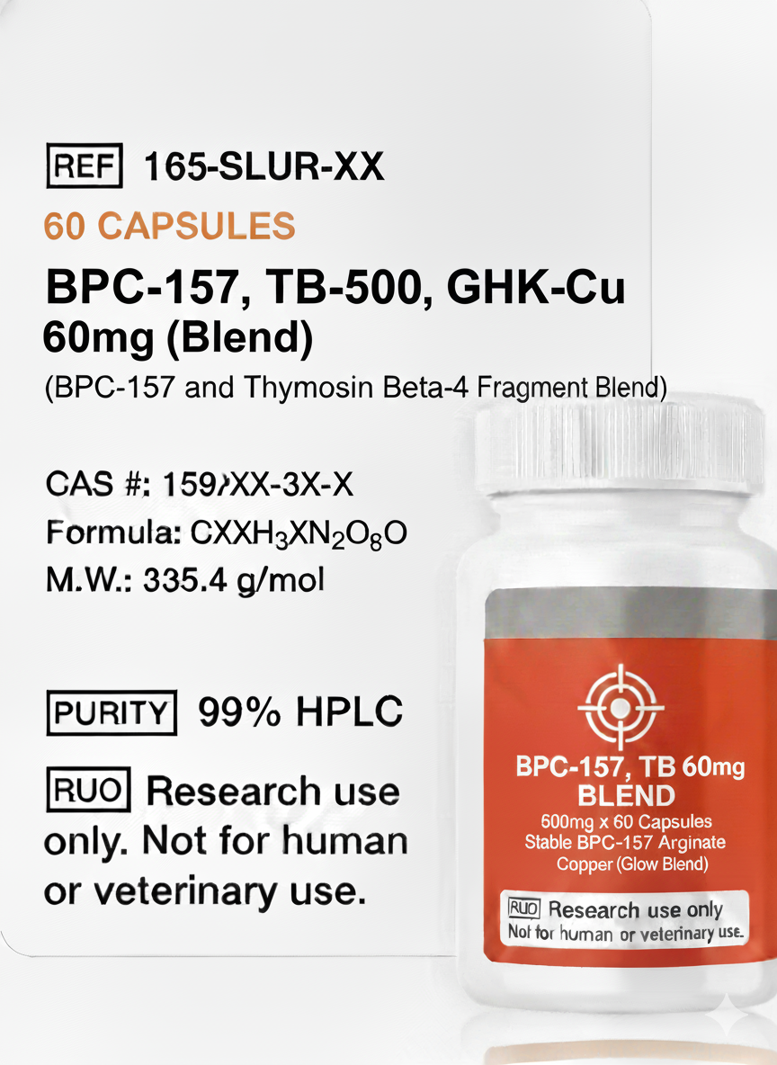 BPC-157, TB-500, GHK-Cu 60mg (Glow Blend) BPC-157, TB-500, GHK-Cu 60mg (Glow Blend)